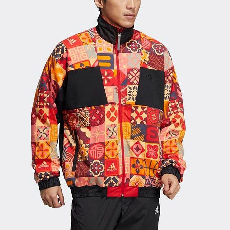 Adidas Jackets Men's Red Stand Collar Moderate Other HI3284