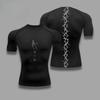 High Elasticity Compression Shirt Gym Sportwear Breathable Stretchy Moisture-Wicking Men Jogging Training Elastic Fitness Suit