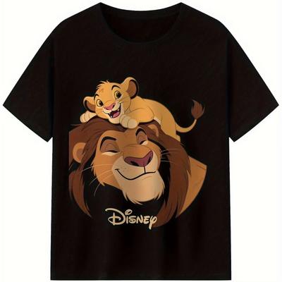 Summer Unisexs Simba The Lion King TShirt Daily Leisure and Theme Activities Wear Unisex Cotton Short Sleeves Loose Casual Unisex