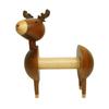 Rustic Wooden Reindeer Tissue Holder, Nordic Style Solid Wood Animal Roll Stand, Creative Home Kitchen Decor, Festive Holiday Bathroom Accessory