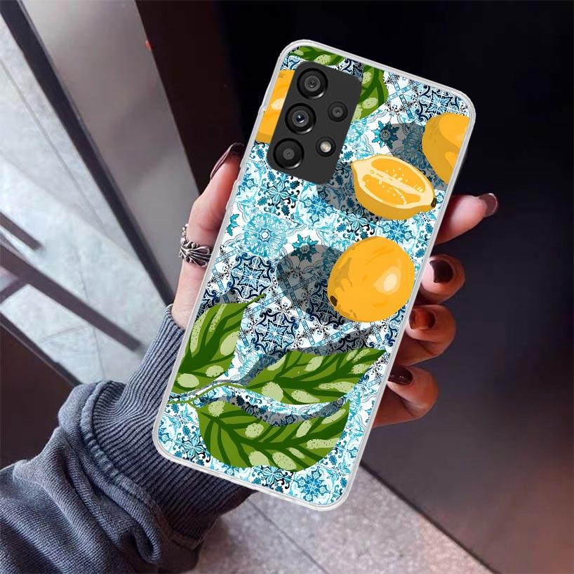 Citrus Limon Linnaeus Phone Case For Samsung Galaxy A12 A52S A42 A32 A22 A51 A50 Note 20 Ultra 10 S10 Plus A71 A70 A31 A30 A10S