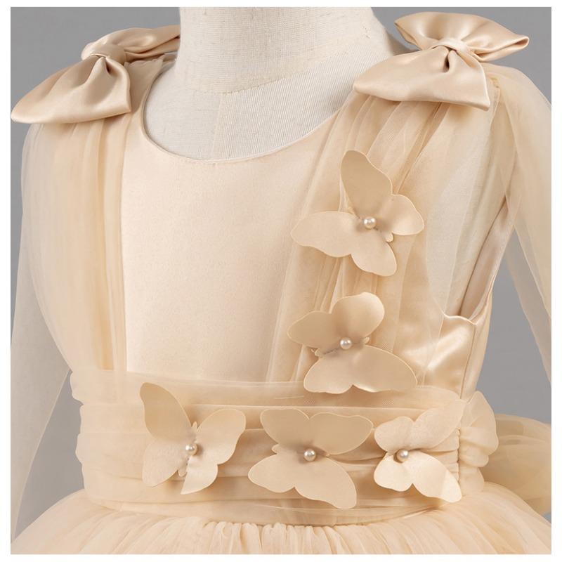 Little Girls Puffy Tulle Princess Dress For Birthday Wedding Stage Performance