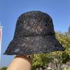 Sweet Lace Floral Bucket Hat for Women Summer Hollow Thin Wide Brim Sun Visors Foldable Basin Cap Female Outdoor Panama Hat