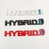 New 3D Metal HYBRID Logo Side Fender Rear Trunk Emblem Badge Car Sticker Decals For Toyota Prius Camry Crown Auris Rav4s TRD