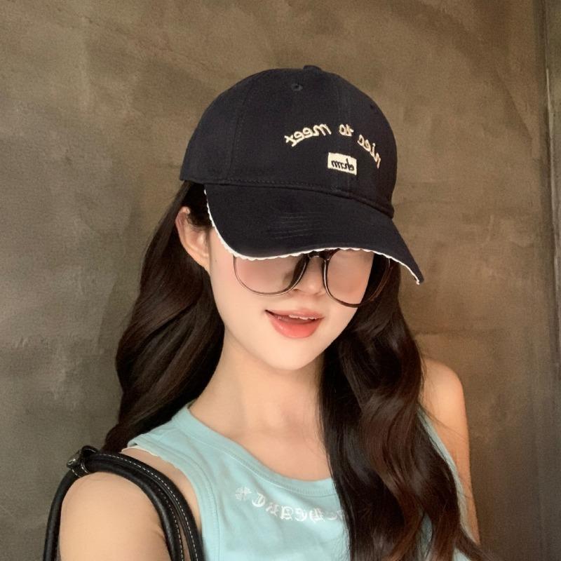 Summer Versatile Embroidered Baseball Cap Women's Premium Hat Sunshade Sun Protection Hat Outdoor Sports Cap