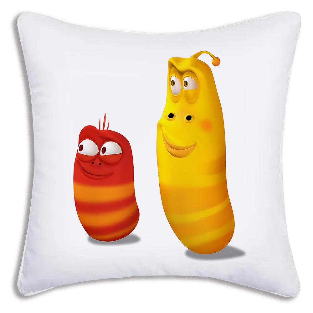 Funny Anime For Larvas Pillow Covers Cartoon Sofa Decorative Home Double-sided Printing Short Plush Cute Cushion Cover