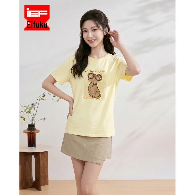 IEF Women s Korean Style Cat Print T-Shirt S