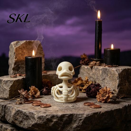 Gothic Desktop Decor 3D Printed Skeleton Duck Figurine, Statue, Animal Sculpture Archaeological Figure for Halloween Party Props & Unique Home Display