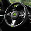 "Ultra-Thin Nappa Perforated Clip-On Steering Wheel Cover: Warm in Winter, Cool in Summer, Non-Slip Design"