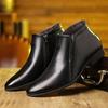 Retro Men Ankle Boots Luxury High-top Men Leather Shoes High Quality Non-Slip Motorcycle Boots Fashion Zipper Men Boots Big Size
