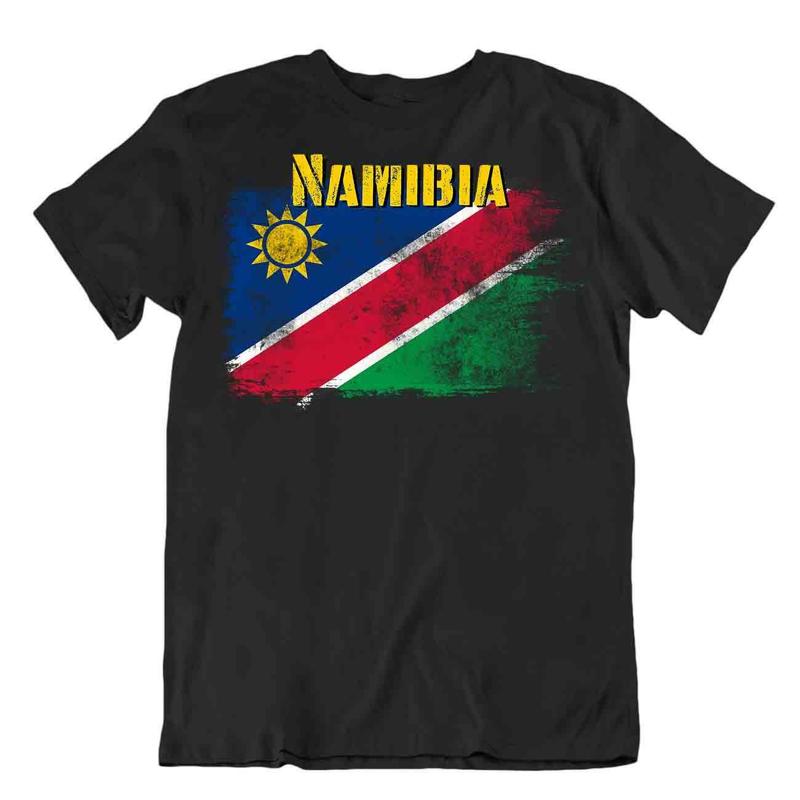 Namibia flag Tshirt T shirt Tee top city map important resource heroism textile