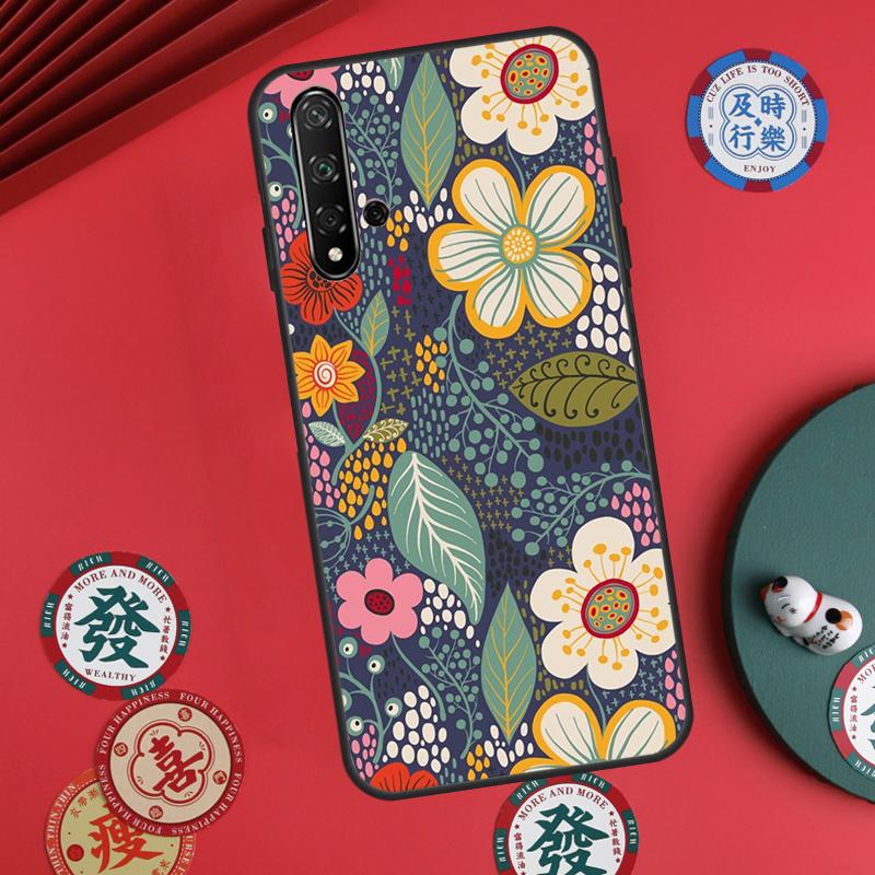 Floral Charm Secret Garden For Huawei Nova 11 Pro 9 10 SE Y70 Y60 Y90 Y61 Y91 Y73 Y72 12s 12i 11i 8i P30 P40 Lite Case