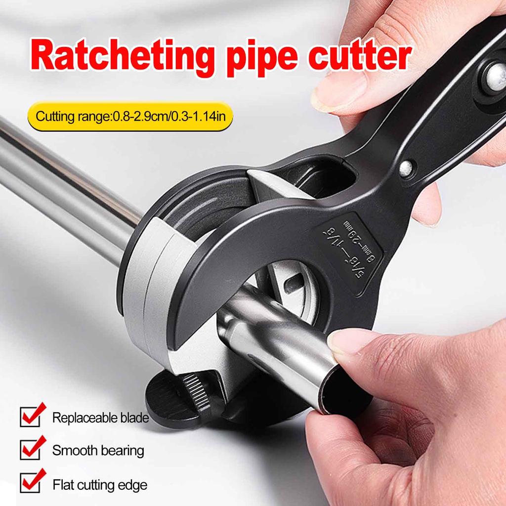 Ratsche Rohr Rohrschneider Messer 6-23mm/8-29mm Edelstahl Kupfer Aluminium Ratsche Schere Schlauchschneiden Handwerkzeuge Universal