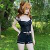 Vintage Tops Goth T-shirt Frauen Bodycon Verband Spitze Schwarz T-shirts Gothic Streetwear Sexy Weibliche Top Casual Mesh T