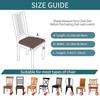Removable Chair Seat Cover Solid Color Chair Cushion Cover Elastic Seat Protectors  Restaurant