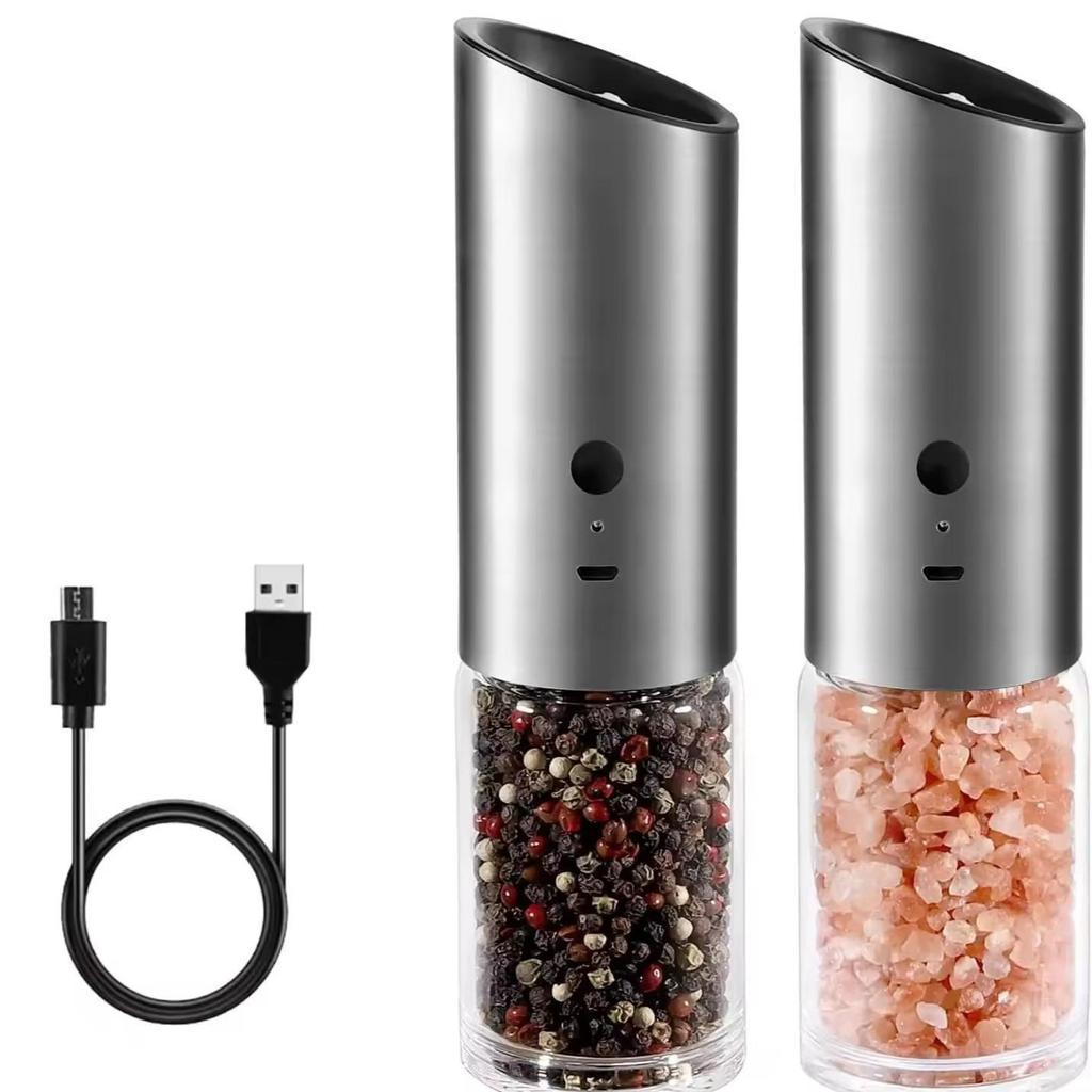 Adjustable Transparent USB Rechargeable Electric Pepper Grinder