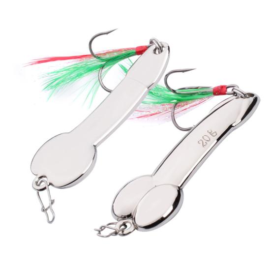 Metal Fishing Lure Bass Freshwater Saltwater Casting Hard Bait Treble Hook