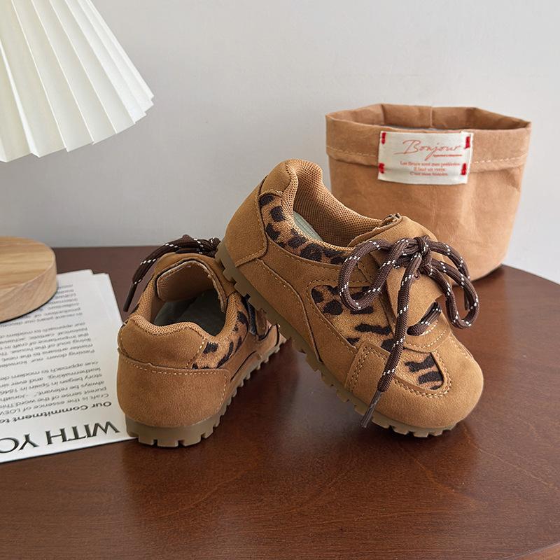 Herbstmode Komfort Sneaker Mädchen Leopardenmuster Trendig Klassisch Kinder Sneaker Vielseitig Schlicht Mädchenschuh Trendiger Jungenschuh