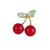 High-End Japanese Cherry Brooch - Cute, Anti-Exposure Pin with Korean Oil Drop Design for Ladies