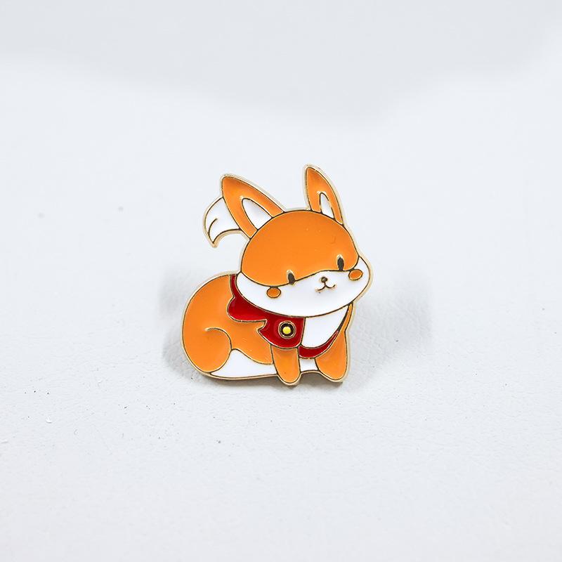Fish Fox Strawberry Enamel Pin Lovely Brooch Cartoons Badge For Bags Jeans Hoodies Denim Lapel Pin Jewelry Kids Best Gift