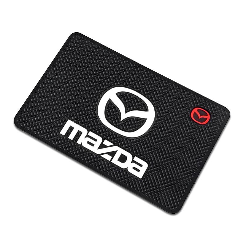 1Pcs Car Emblem Anti Slip Pad Phone Holder Non-Slip Mat Car Stlying For Mazda 6 3 CX5 5 2 323 CX7 Demio Atenza Axela MX30 CX30 CX3 CX9 RX8 RX7