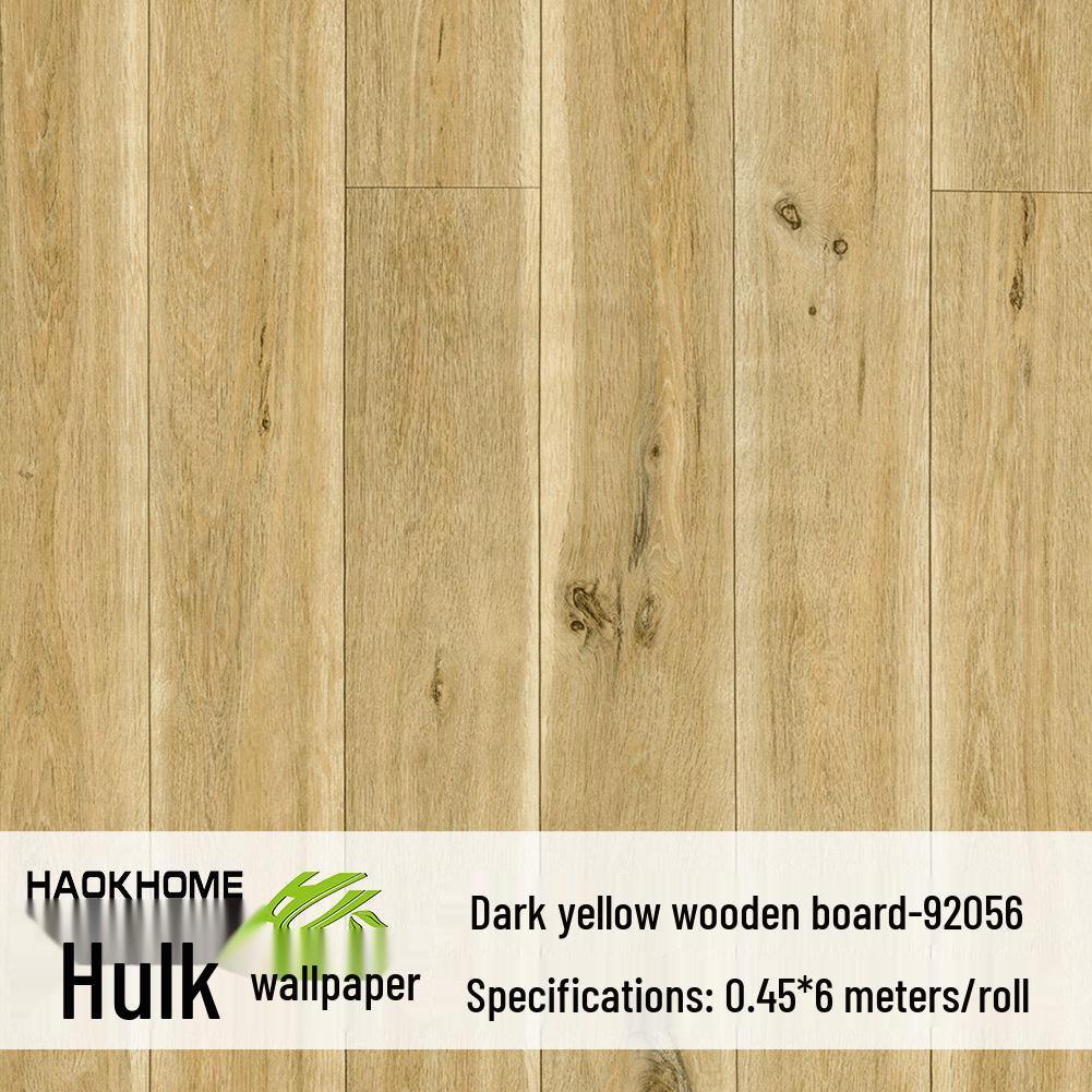 Industrial Retro Faux Wood Grain Self-Adhesive Wallpaper with PVC Backing
