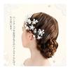 NEUROVEX 5pcs Flower Hair Pins U-Pin Set Bridal Wedding Hair Accessories Flower Tiara Resin Pearl Jewelry for Women Ceremony Graduation Recital
