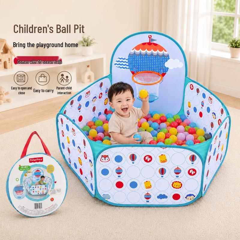Fisher-Price Fabric Ocean Ball Pit with Basketball Hoop