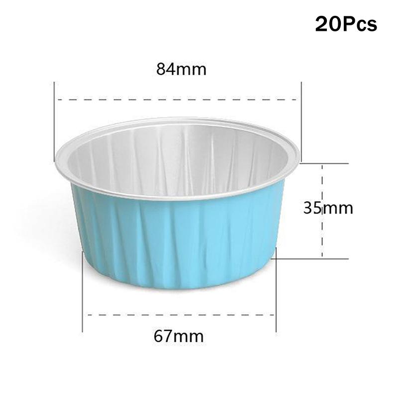 10/20/50 Pcs Round Baking Cups Tin Paper Foil Wih Lids Reusable Cupcake Cups Desserts Flans Mini Cake Pans Bread Mould Custard
