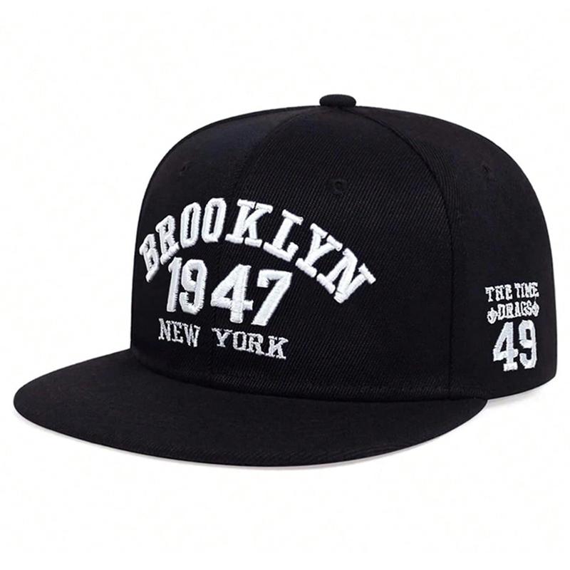 2026 Chapéu de Beisebol Simples Criativo Novo BROOKLYN 1947 Bordado para Uso Externo Diário Casual Chapéu com Aba Reta Chapéu Fashion Hip Hop
