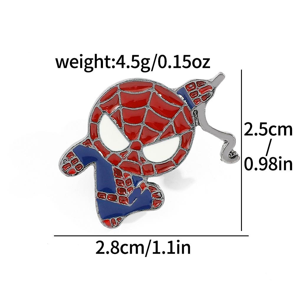 89 Spider-Man Alloy Brooch Marvel Superhero Spider-Man Metal Badge Backpack Jacket Personalized Decoration
