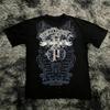 Klassisches Y2K Gothic Stil T-Shirt Druck Oversize T-Shirt High Street Shirts Gothic Rundhals Baumwoll Tops Neues Herren Damen T-Shirt