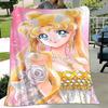 Sailor Moon Printed Blanket Warm Soft Blanket For Living Room Bedroom Sofa Bed And Camping