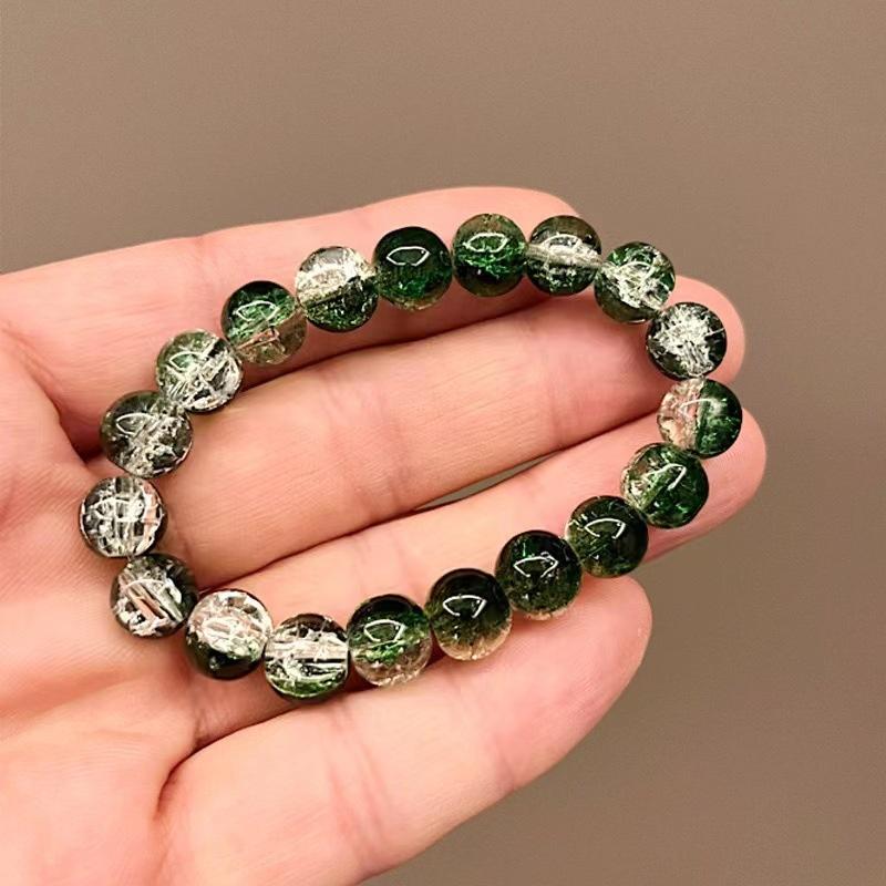 Bracelet Élastique Perles Couleur Noir Naturel Tempérament Luxe Léger Haute Qualité Populaire Bijoux Couple Chaîne Cadeaux