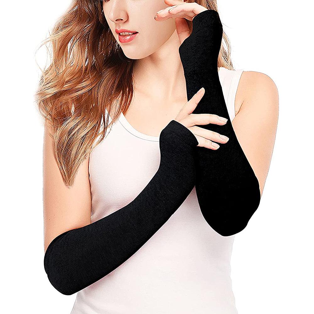 

Трансграничные ниндзя митенки полосатые длинные косплей рукава в стиле темной лолиты One Size