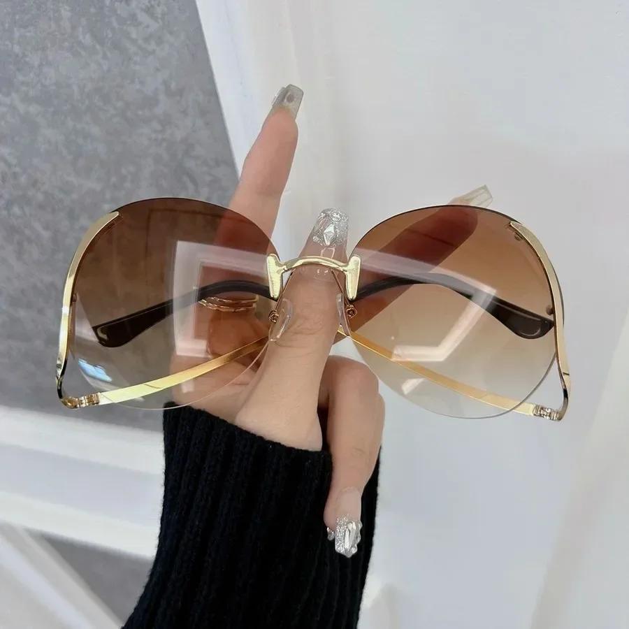 

Повседневные круглые дизайнерские солнцезащитные очки женские мужские большая оправа роскошные солнцезащитные очки женские мужские брендовые модные