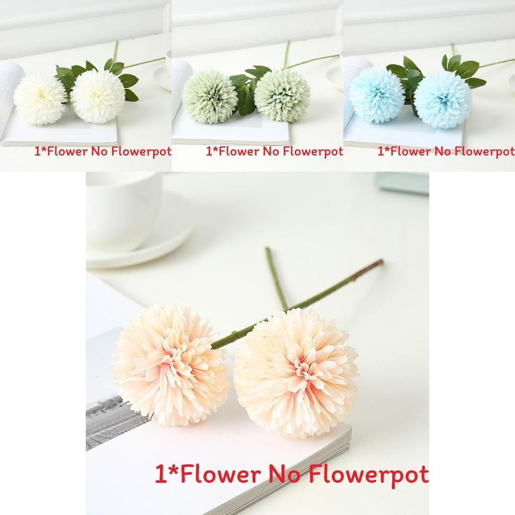 Fake Floral Ball Chrysanthemum Silk Flower For Party Decor And Photography Props
