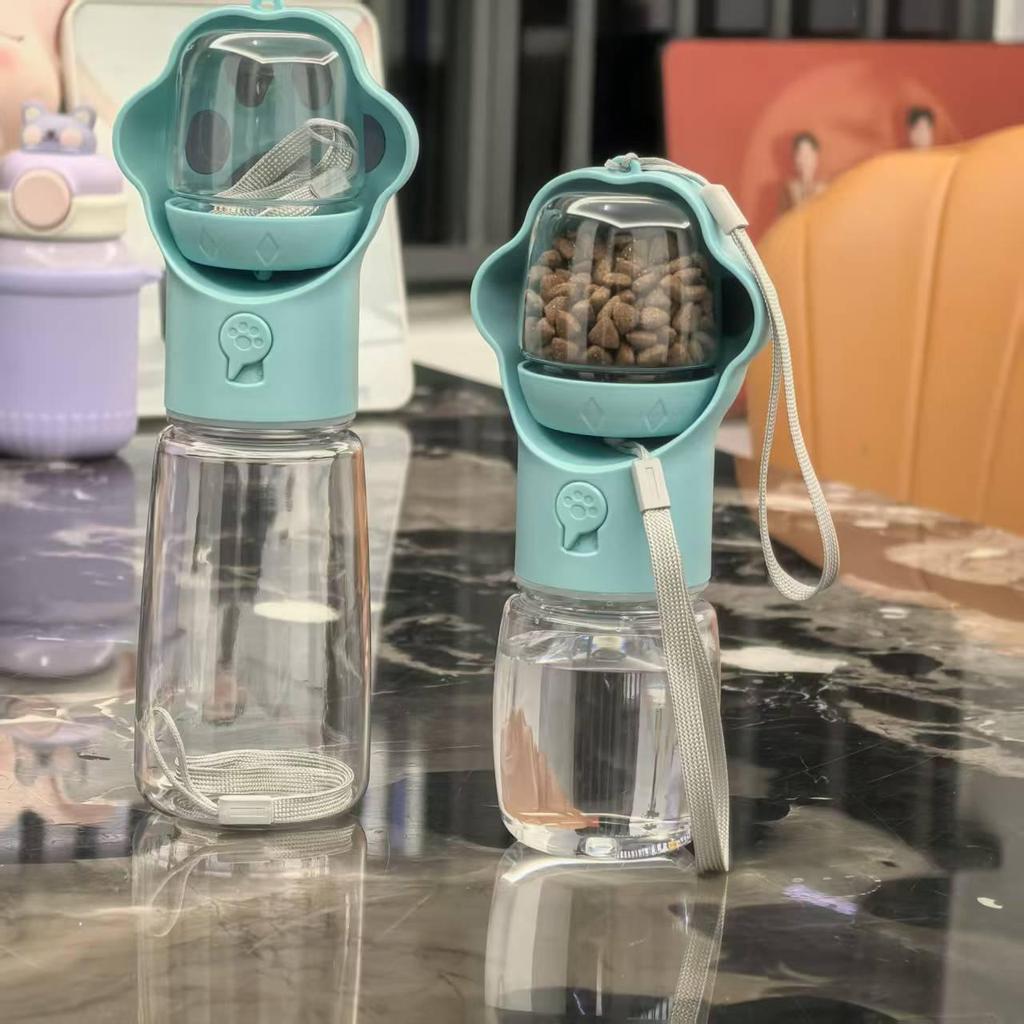 Portable Pet Water & Food Bottle - 2-in-1 Kettle for Dogs, Cats, and Small Pets