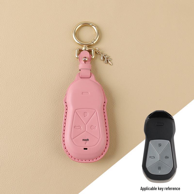 Women's Genuine Leather Bow Key Case for Xiaopeng P7 G9/G3i/P5 2022