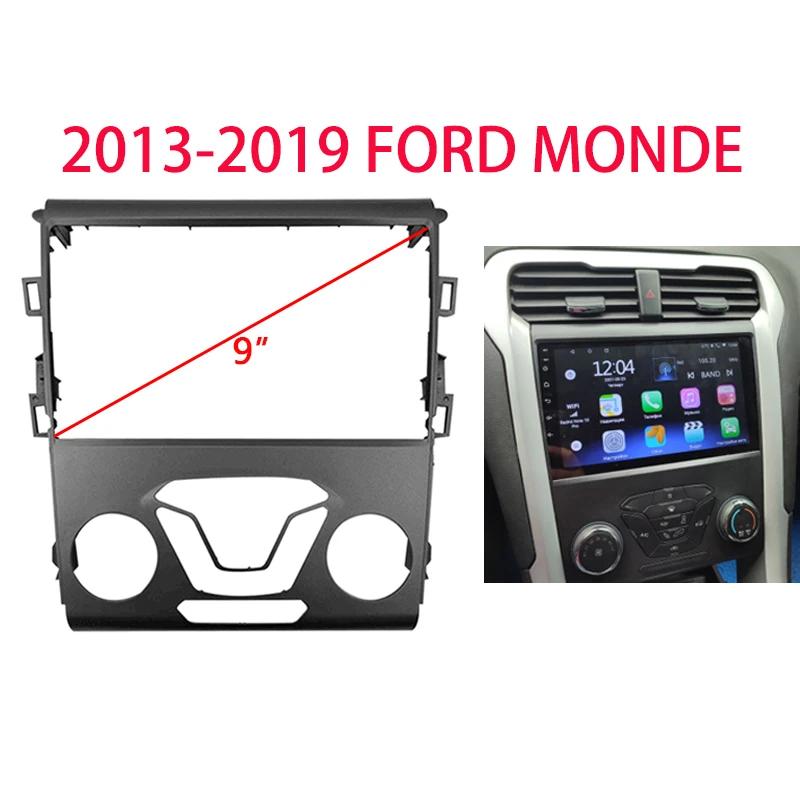 Auto-Radioblende mit Adapter und Decoder für Android-Radio, Armaturenbrett-Einbaupanel-Kit für Ford Mondeo Fusion 2013-2018