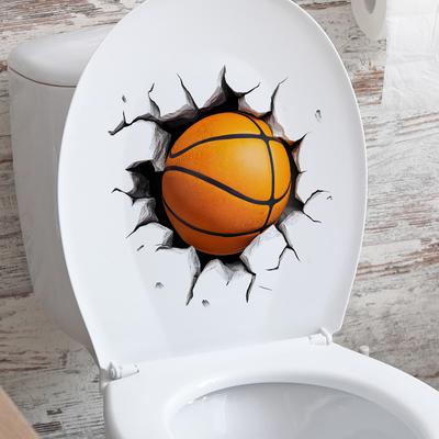 Kreative Gebrochener Basketball Badezimmer Toilette Verschönerung Dekorative Aufkleber