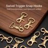 WUTA Brass Keychain with Rotating Snap for DIY Leather and More 5-Piece Hooks, 12mm, Crafts, Crafts,
