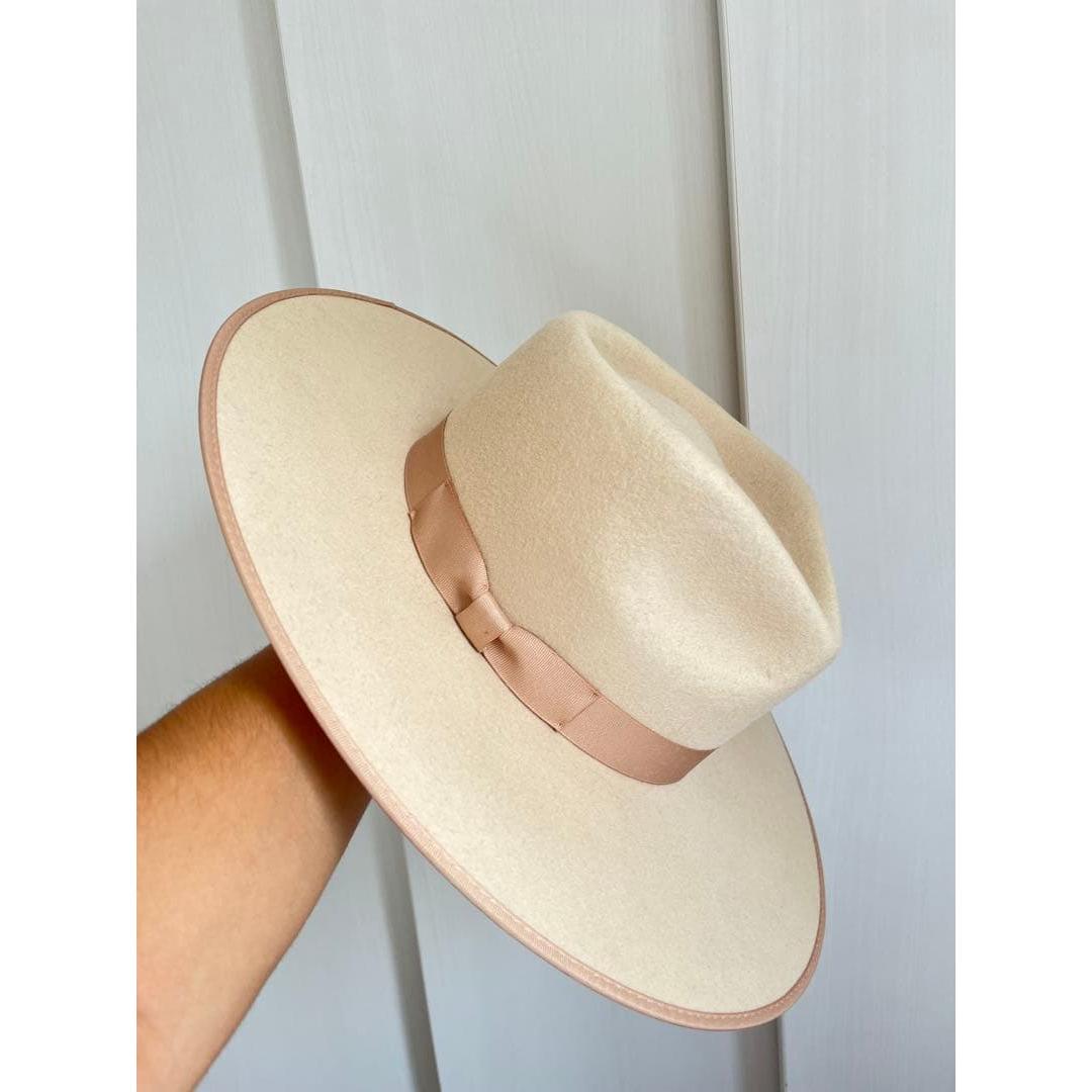 Used Lack of Color Wool Felt Hat Cream