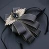 Fashion Faux Stone Men's Suit Lapel Flowers Alloy Polyester Bow Tie Necktie Neck Decoration Groom Formal Suit