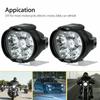 2Pcs LED Motorcycle Super Bright Light Waterproof Headlight With Switch Universal Scooter Fog Spotlight 6500K White Motorcycle DRL Lamp