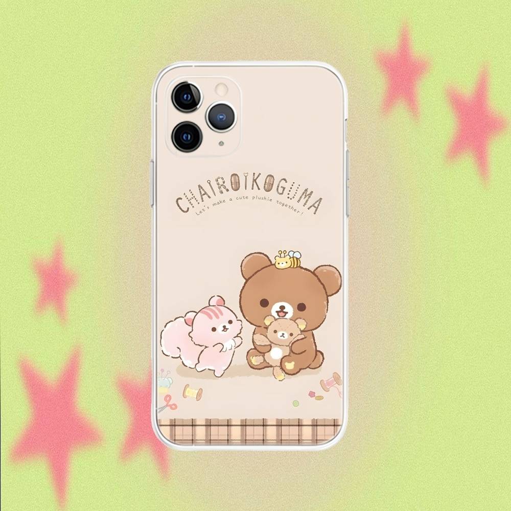

R-Rilakkuma Bear CUTE Phone Case For iPhone 17,16,15,14,13,12,11 Pro,Max,Plus,Air,X,XS,XR,SE,Mini Transparent Soft iPhoneXSMAX