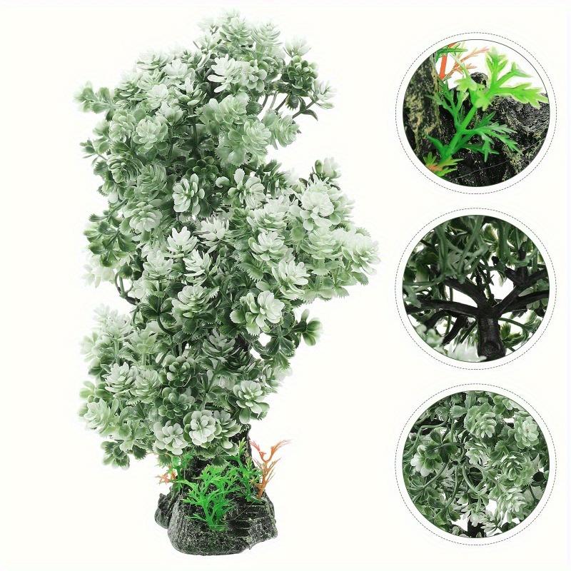 

Artificial Aquarium Tank Fish Landscaping Tree Bonsai Ornament Simulation Resin for Decor Floating Plants Bowl. White