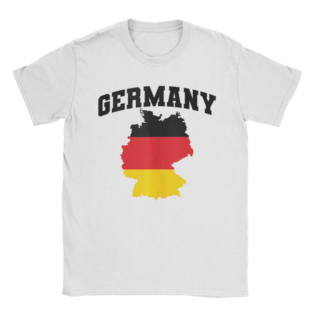 Map with Flag GerUnisexy TShirts for Unisex Funny Pure Cotton Tee Shirt Round Neck Short Sleeve T Shirt Plus Size Tops