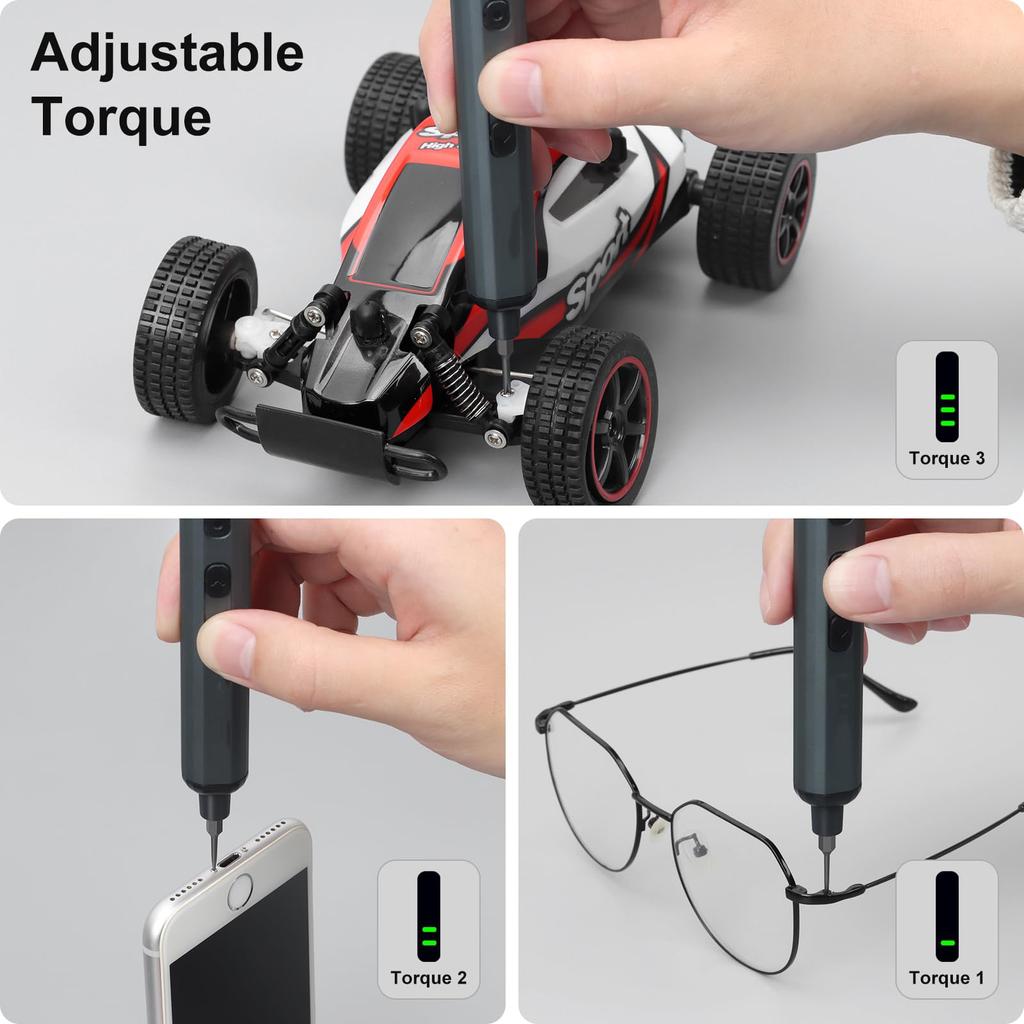 Precyzyjny elektryczny zestaw wkrętaków 68 w 1 Bezprzewodowy 64 Precyzyjne bity wiertarskie S2 5 Ustawień momentu obrotowego LED Ręczny zestaw narzędzi do napraw