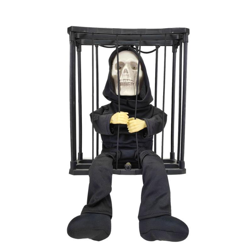 Cage Skull Ghost Halloween Venue Decoration Room Escape Thriller Haunted House Venue Props